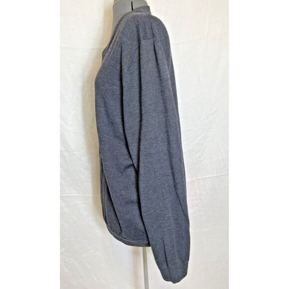 Nordstrom Xl Extra Fine Merino Wool V-Neck Sweater Gray - Picture 7 of 12